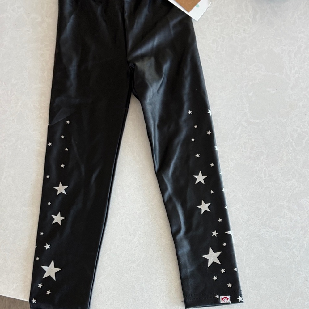 Appaman Black Star Pattern Leggings NEW! size 4t